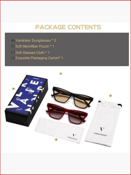 Retro Polarized Square Sunglasses with UV400 Protection